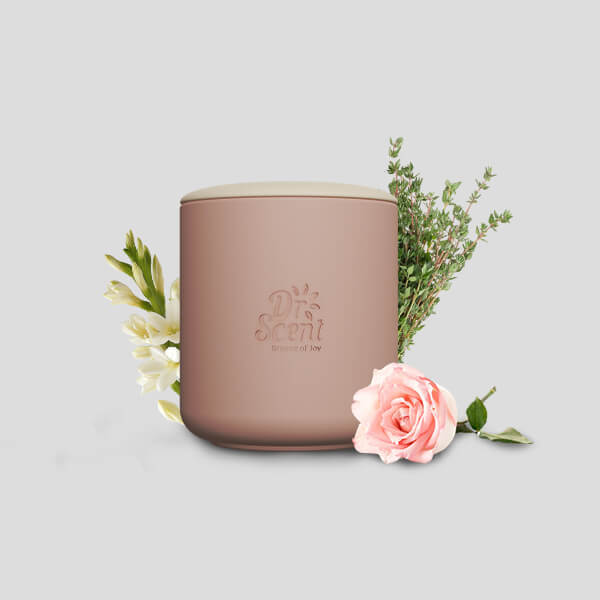 White Rose Candle