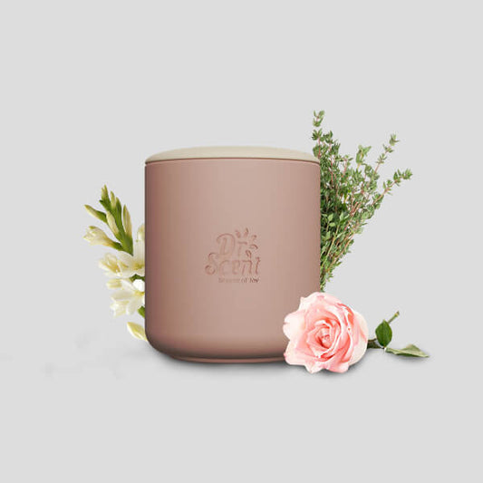 White Rose Candle